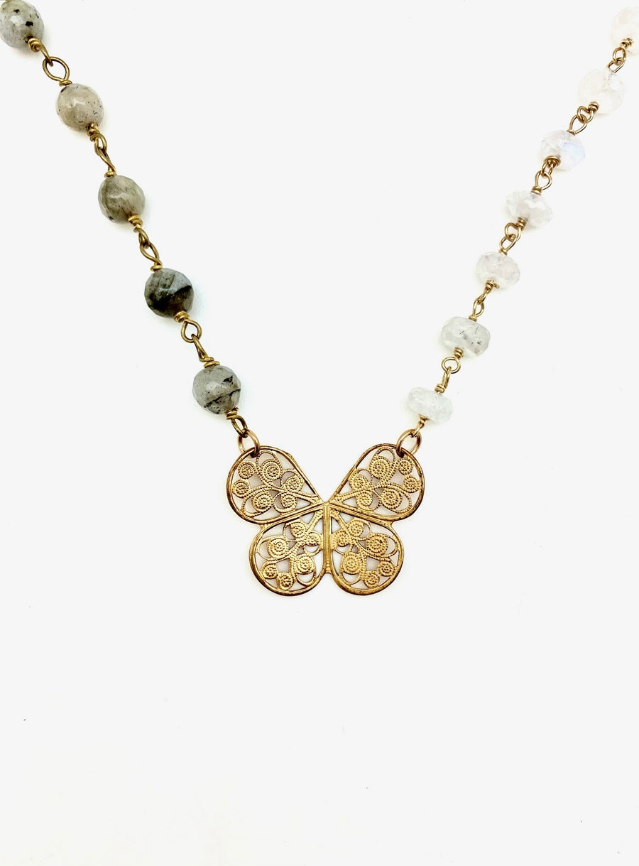 Daisy & Lilly Butterfly Necklace - Stone Cooper