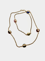 Lore Egyptian Revival 6 Stone Scarab Necklace - Stone Cooper