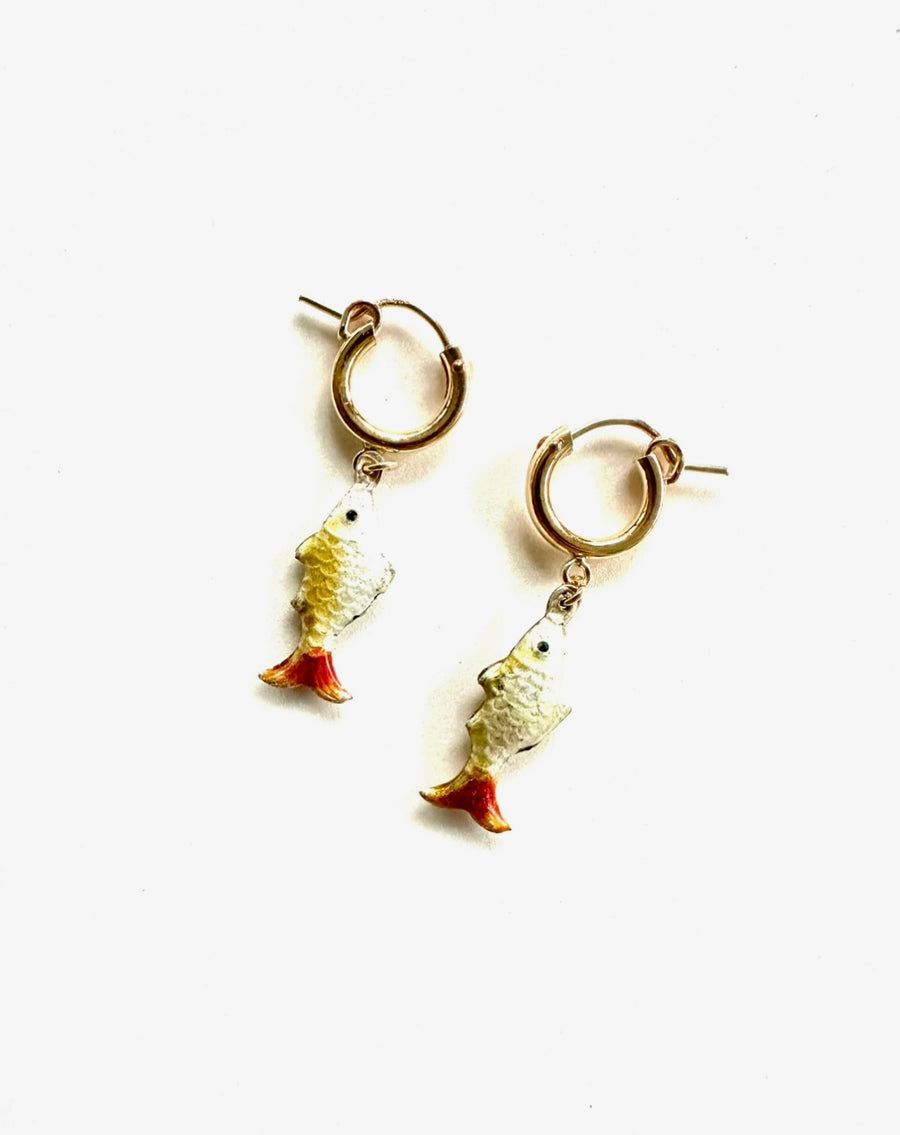 Lucky Vintage Fish Hoops (4 colors) - Stone Cooper