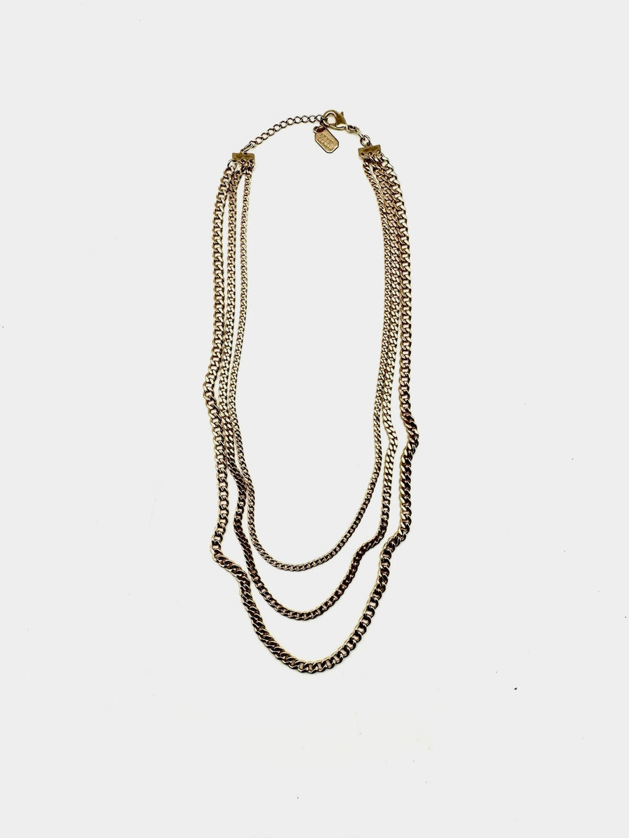 Gold Filled 3-Strand Olivia Necklace - Stone Cooper
