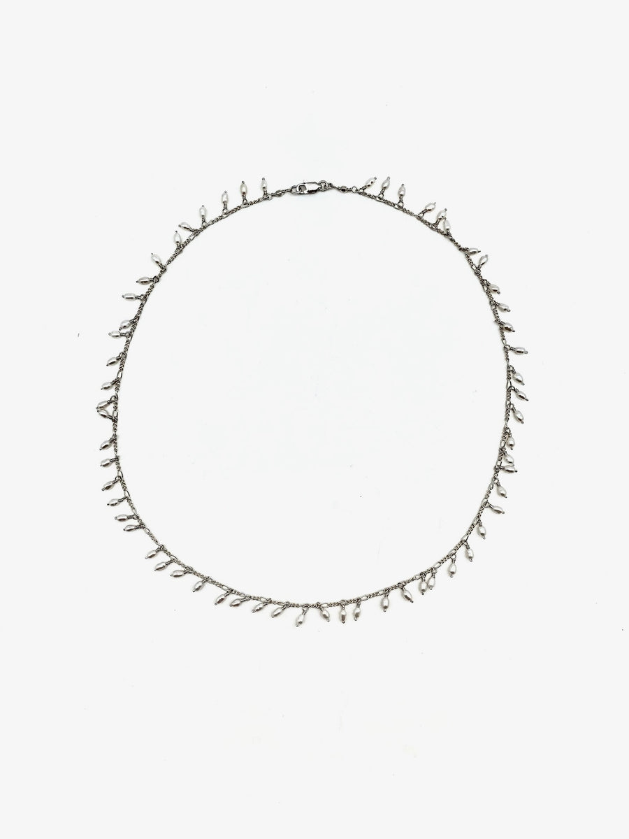 The Barley Fringe Necklace (Gold or Silver) - Stone Cooper