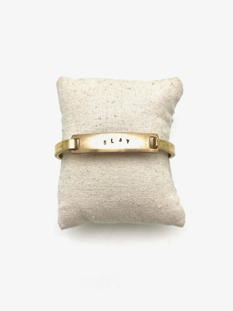 Custom Brass Clip-Cuff - Stone Cooper