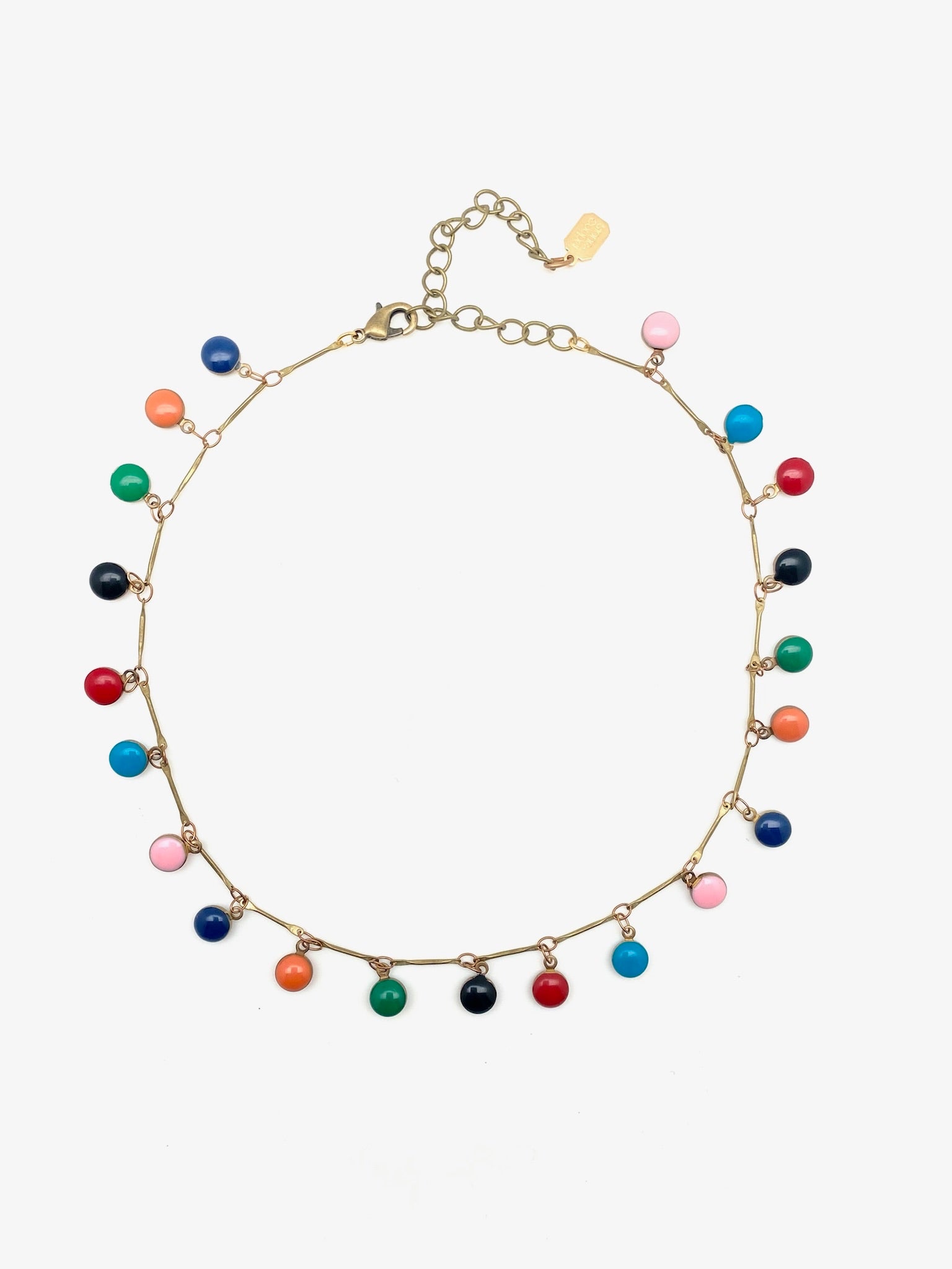 Enameled Fringe Choker - Stone Cooper