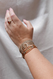 Antique Expansion Bracelet with Gemstones - Stone Cooper