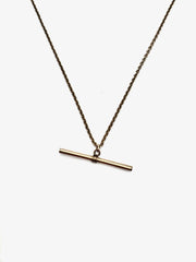 Sal Gold Filled T-Bar Necklace - Stone Cooper