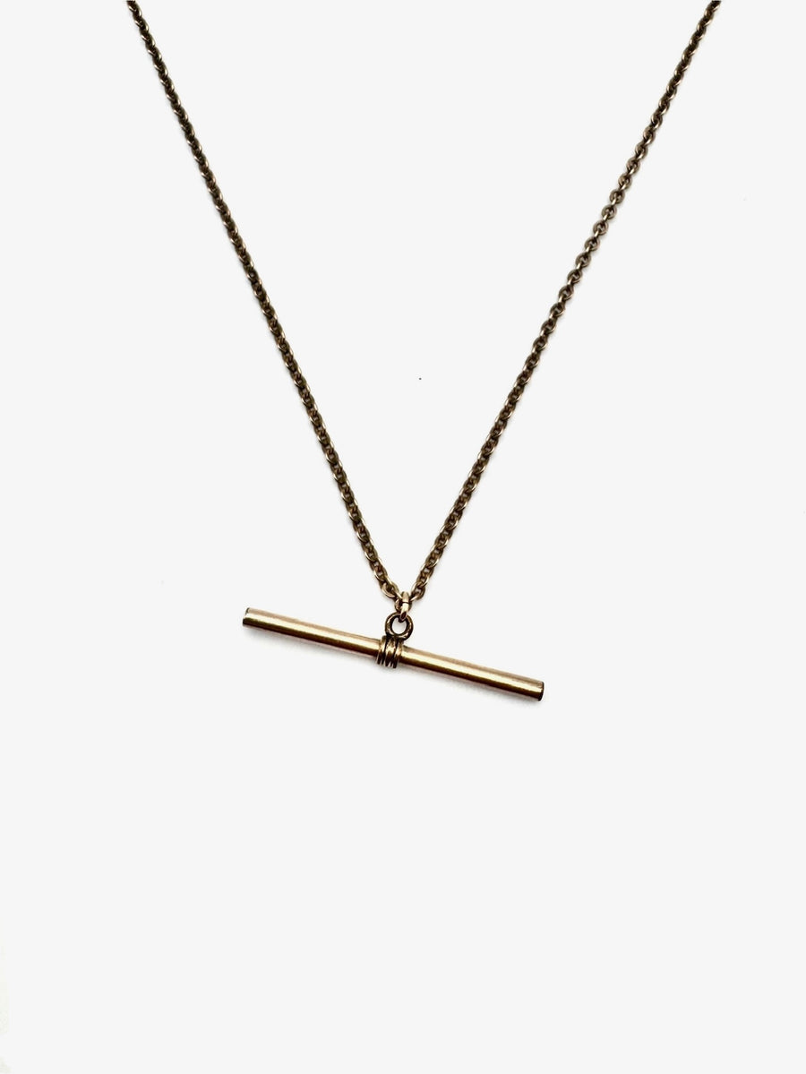 Sal Gold Filled T-Bar Necklace - Stone Cooper