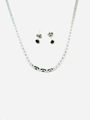 Sylvie Chain & Smoky Quartz Stud Set - Stone Cooper