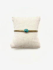 Turquoise Everyday Brass Cuff - Stone Cooper