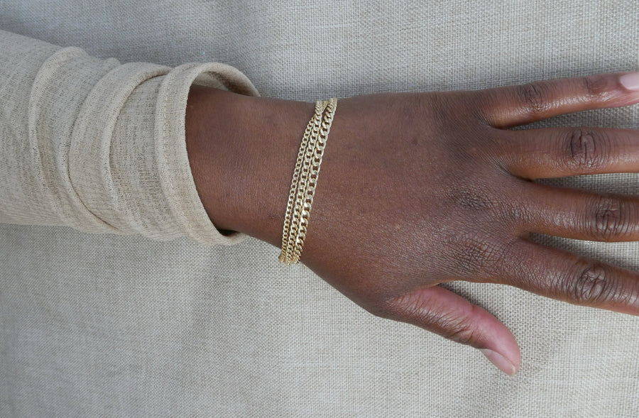Gold Filled 3-Strand Olivia Bracelet - Stone Cooper