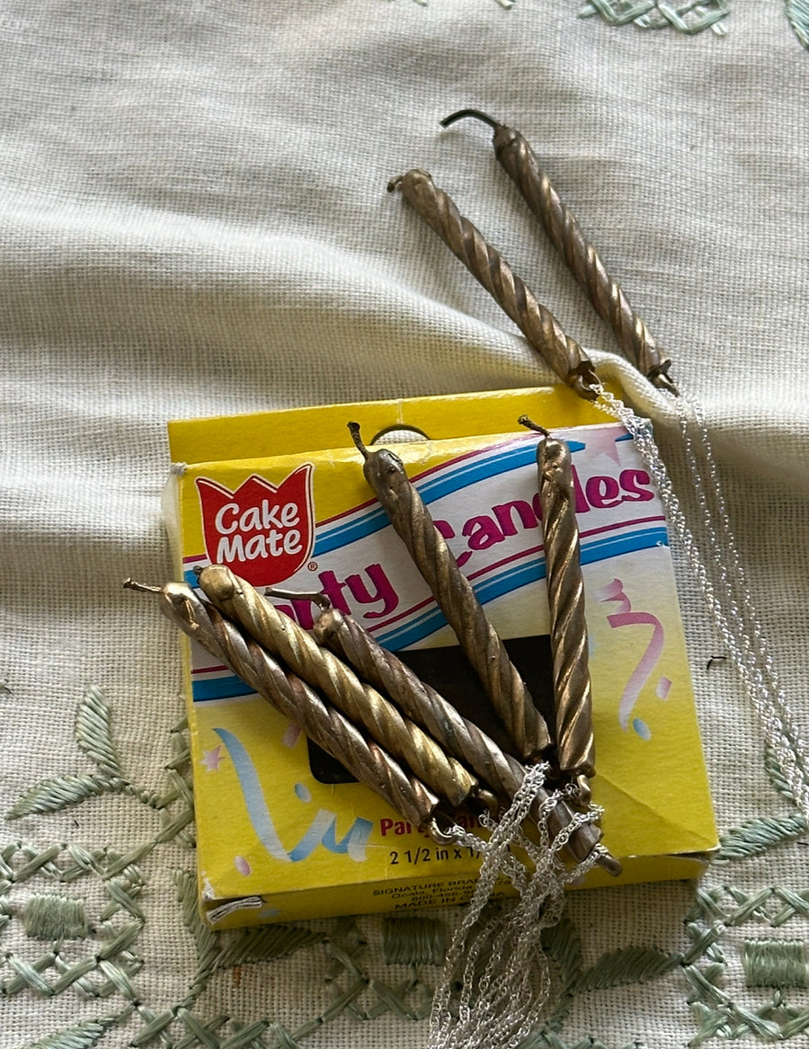 Melted Birthday Candle Necklace - Stone Cooper