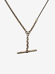 Toshiko Antique T-Bar Watch Chain Necklace - Stone Cooper