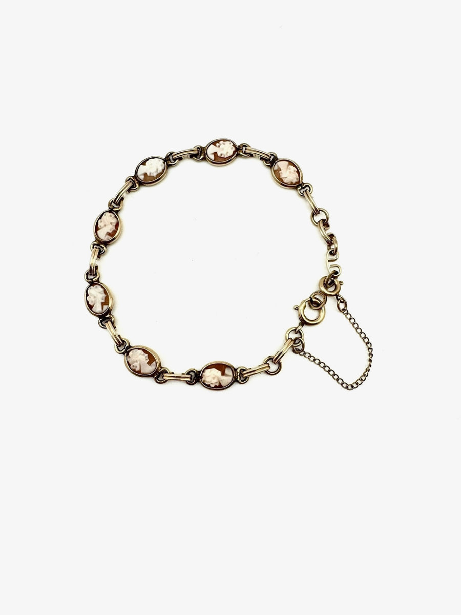 Gladys Antique Cameo Gold Fill Bracelet - Stone Cooper