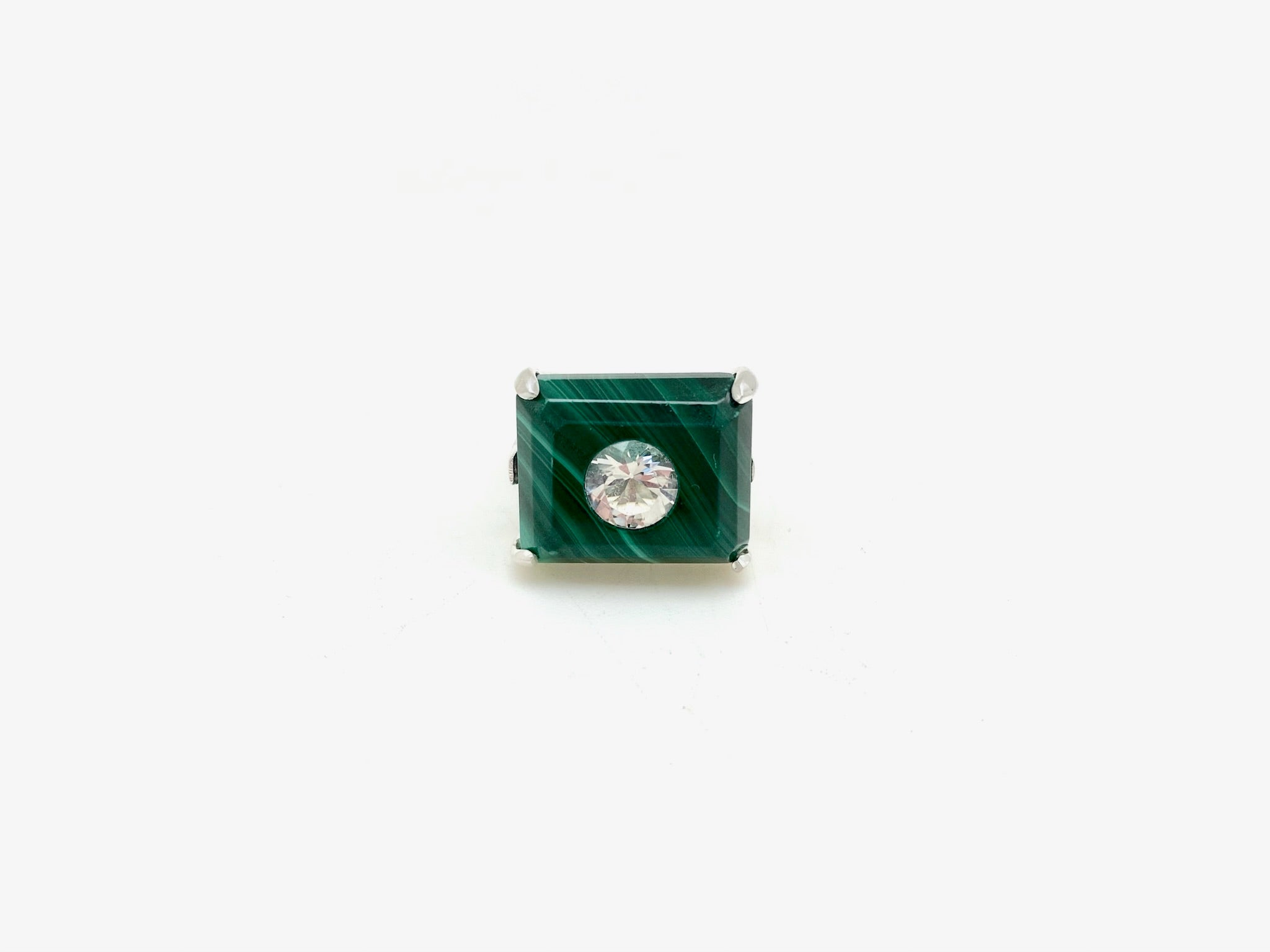 Malachite & Herkimer Earnest Ring - Stone Cooper