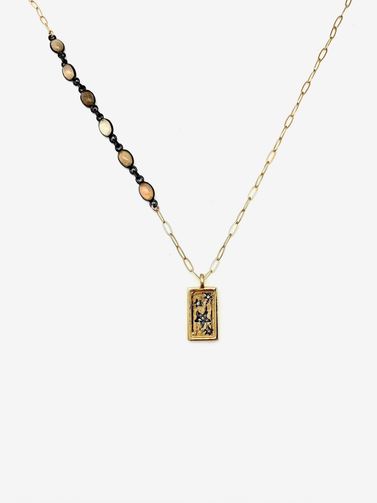 In The Stars Diamond + Opal Necklace - Stone Cooper