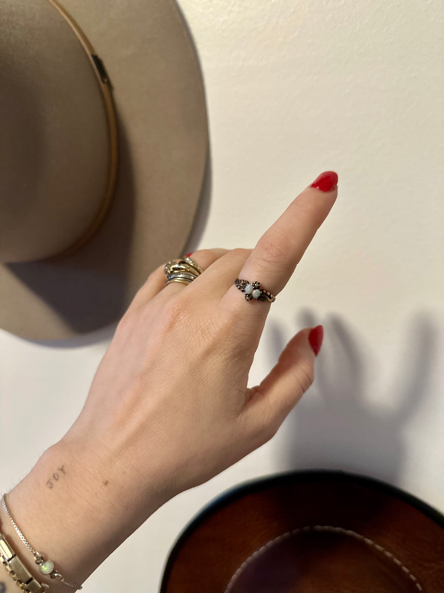 Victorian Twin Opal 14K Ring (5) - Stone Cooper