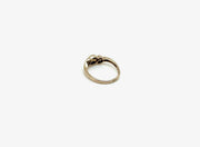 Estate Floating Sapphire Twist Ring 14K (7) - Stone Cooper