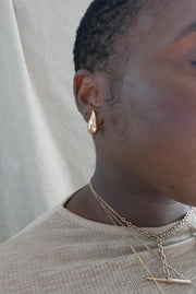 Gold Fluid Earrings - Stone Cooper