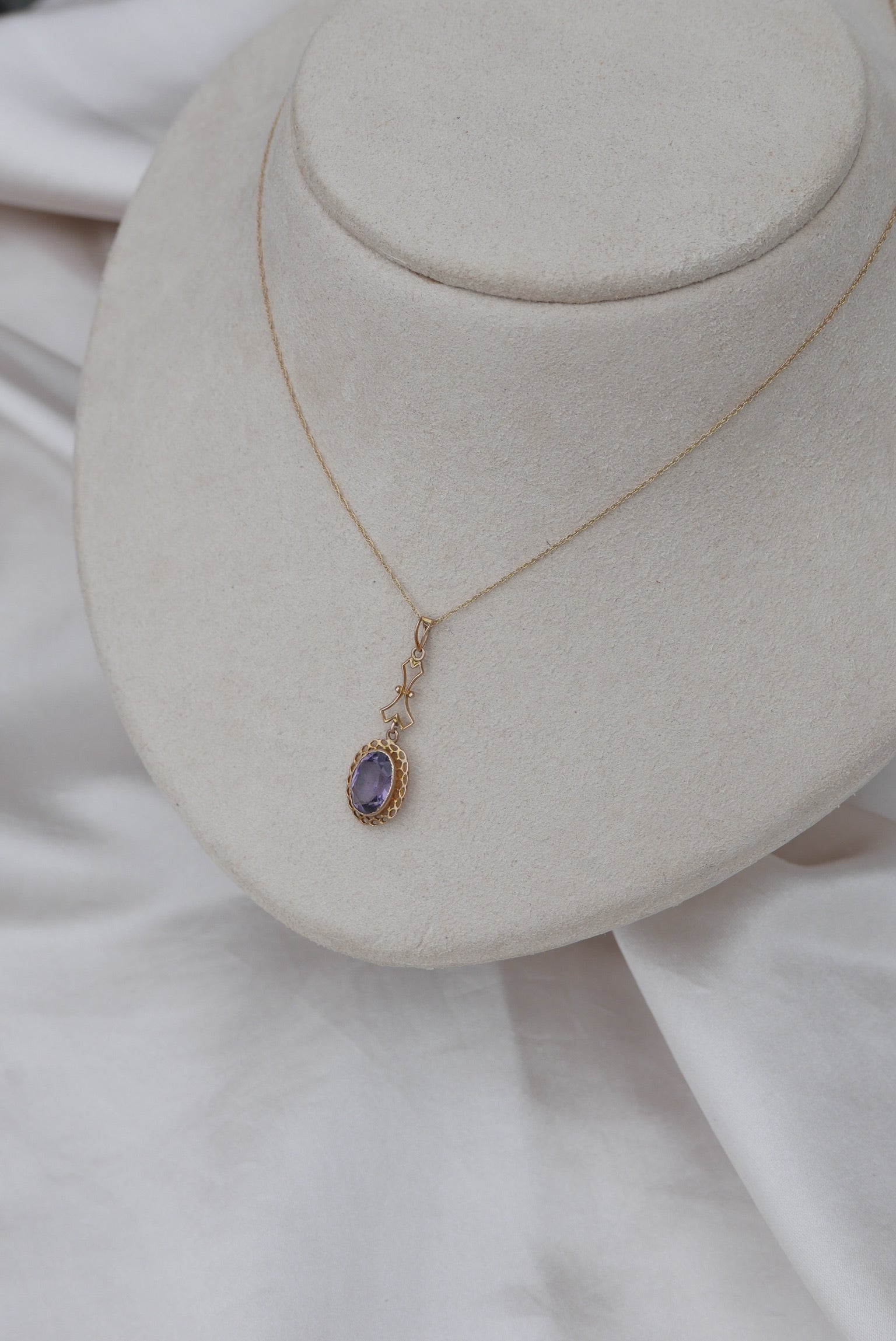 Rebecca Amethyst Necklace (10K) - Stone Cooper