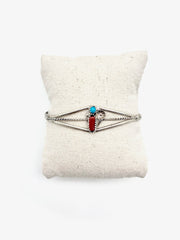 Keren Turquoise & Coral Cuff - Stone Cooper