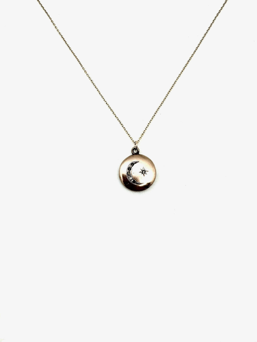 Sigmund Moon Necklace (14K) - Stone Cooper