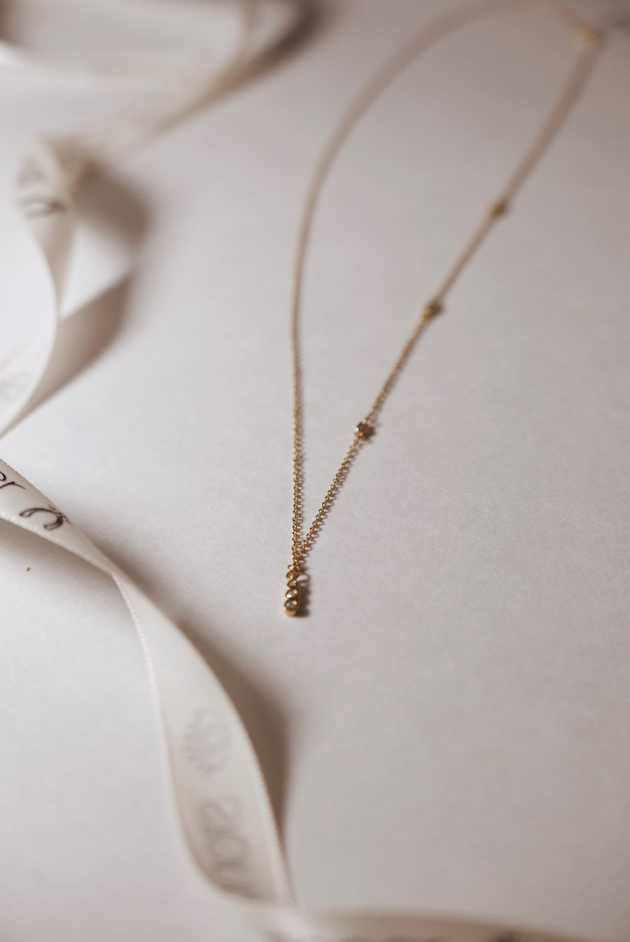 Cleo Diamond Asymmetrical Necklace (14K) - Stone Cooper