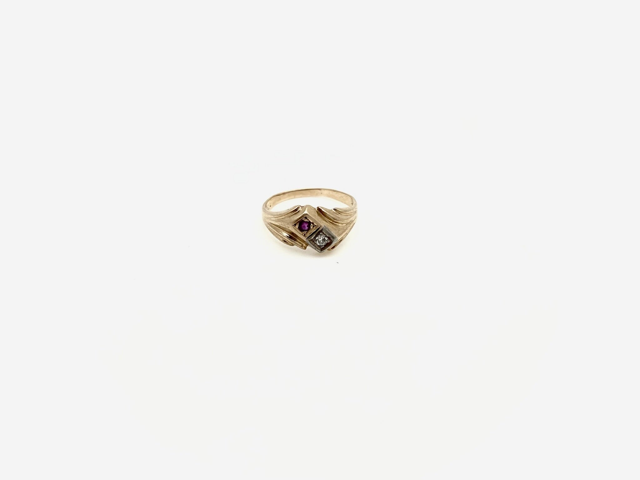 Antique Ruby, Diamond 14K Ring (6) - Stone Cooper
