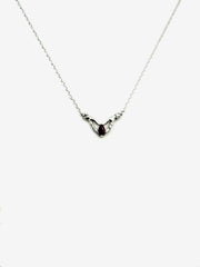Selma Ruby and Diamond Necklace (14K or .925) - Stone Cooper