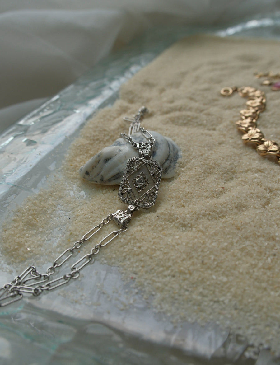 Alvera Antique Diamond Filigree Bracelet - Stone Cooper