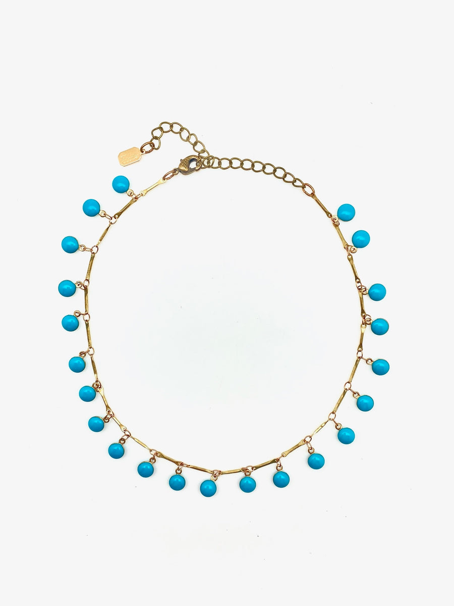Enameled Fringe Choker - Stone Cooper