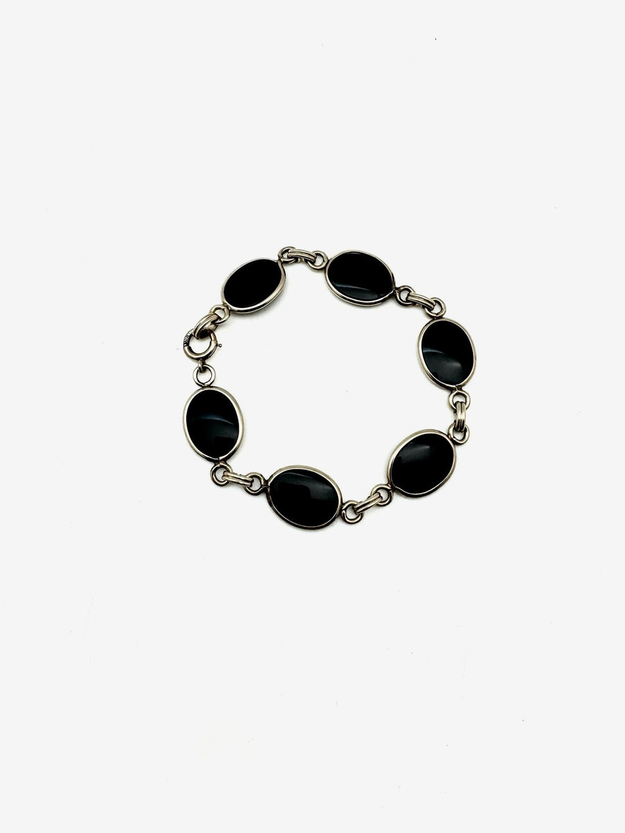 Janice Onyx Gold Fill Vintage Bracelet - Stone Cooper