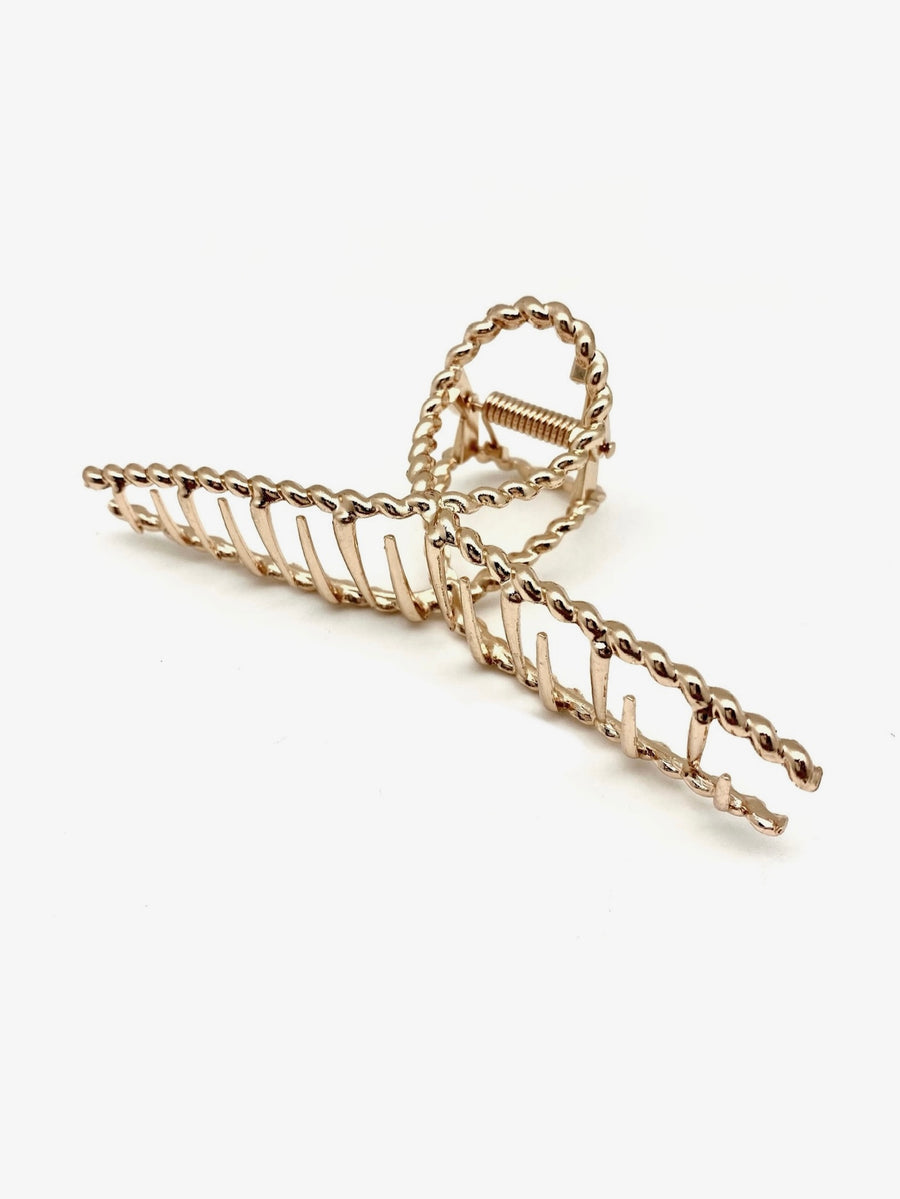 Gold Twist Claw Clip - Stone Cooper