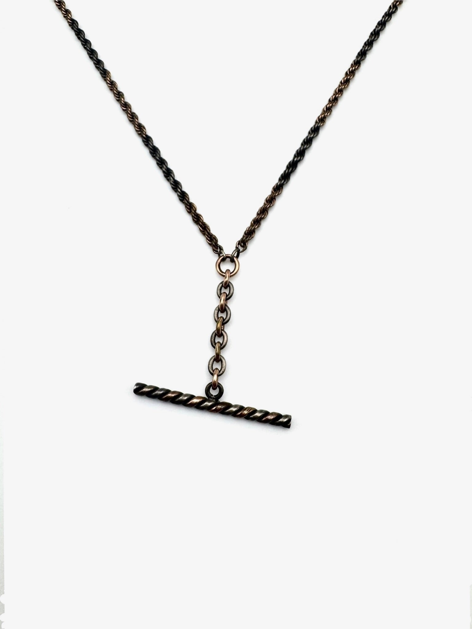 Francisco Two-Toned T-Bar Necklace - Stone Cooper
