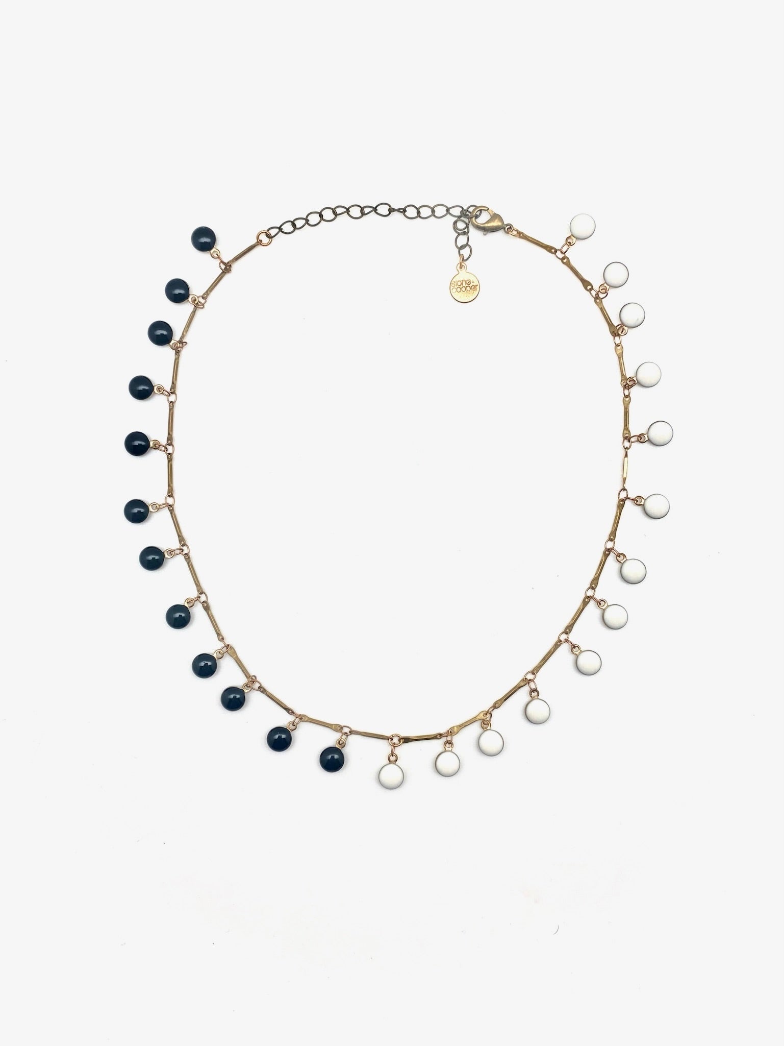 Black & White Cookie Fringe Choker - Stone Cooper