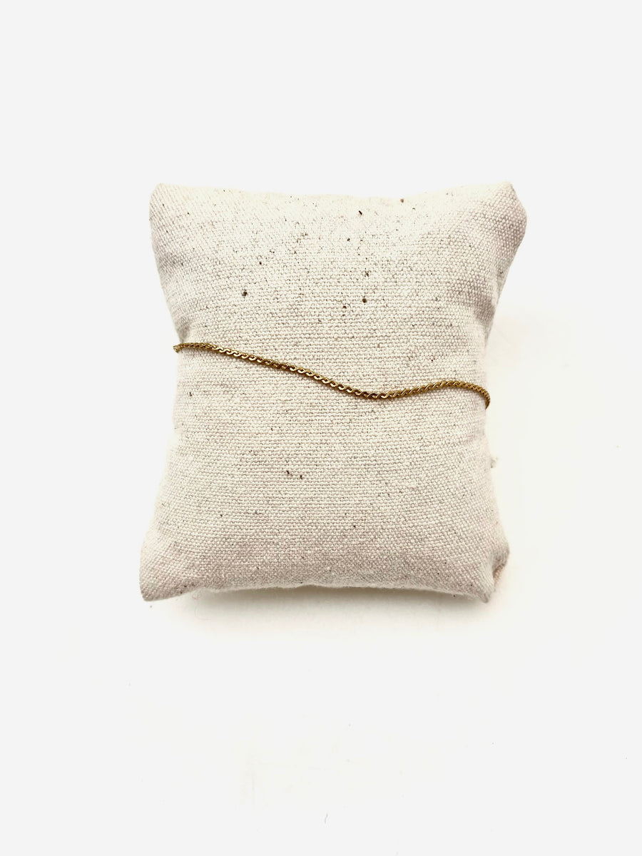 Barely-there Antique Gold-filled Bracelet 7" - Stone Cooper