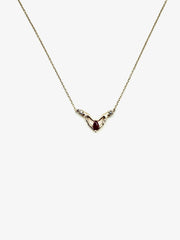 Selma Ruby and Diamond Necklace (14K or .925) - Stone Cooper