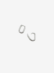 Silver Courtney Hoops - Stone Cooper