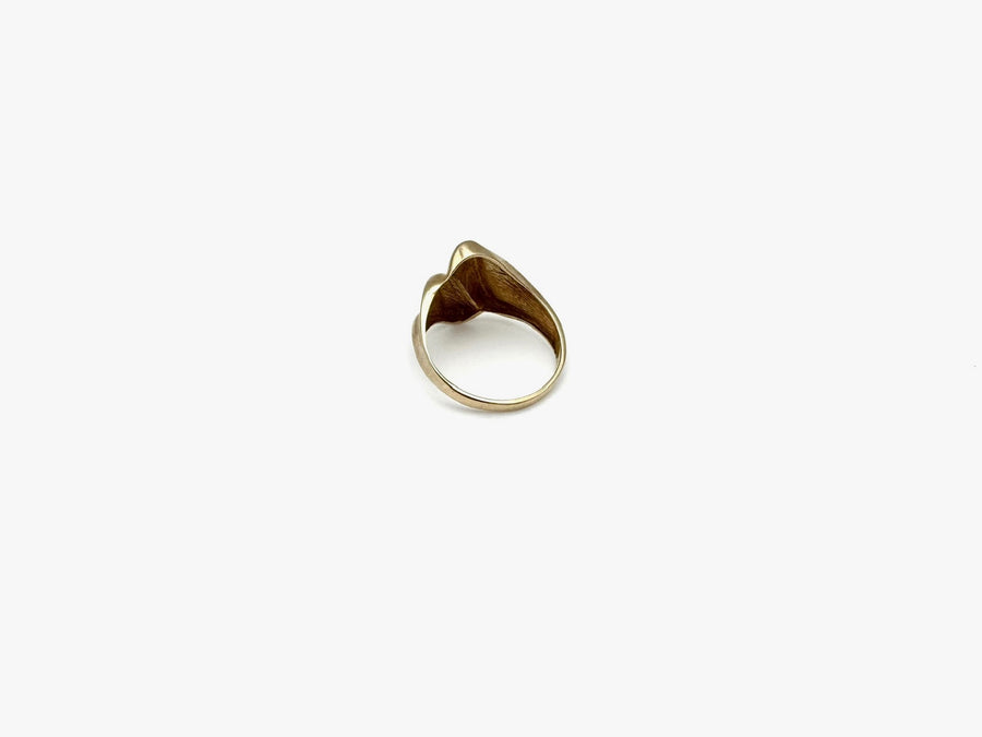 Retro 10K Gold Ridge Ring (8) - Stone Cooper