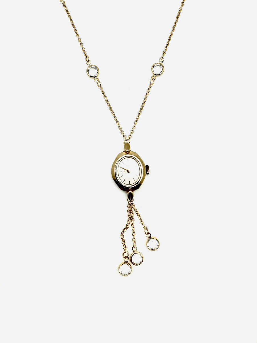 Crystal Chandelier Watch Necklace - Stone Cooper
