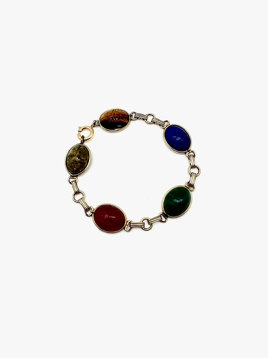 Lola Vintage Scarab Bracelet - Stone Cooper