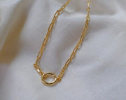 Gold Filled Chain Charm Holder - Stone Cooper