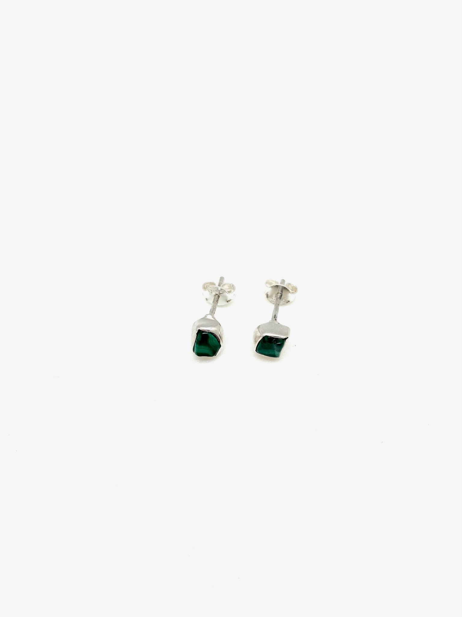 Malachite Moss Studs - Stone Cooper