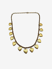 Gold Filled Vintage Multi Locket Statement Necklace - Stone Cooper