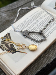 Lizette Opal Diamond Clasp Necklace - Stone Cooper