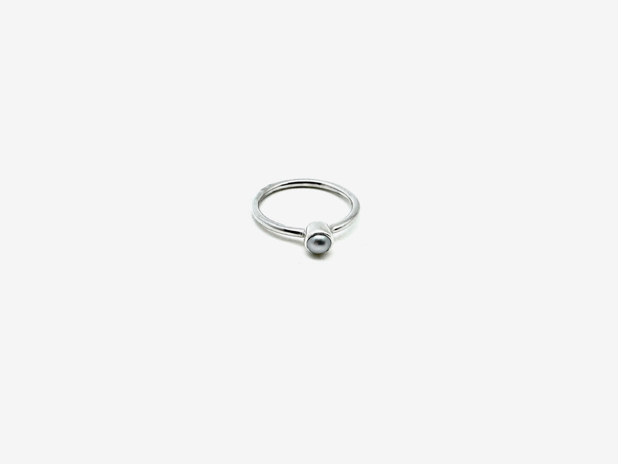 Pearl Sterling Stacker Ring - Stone Cooper