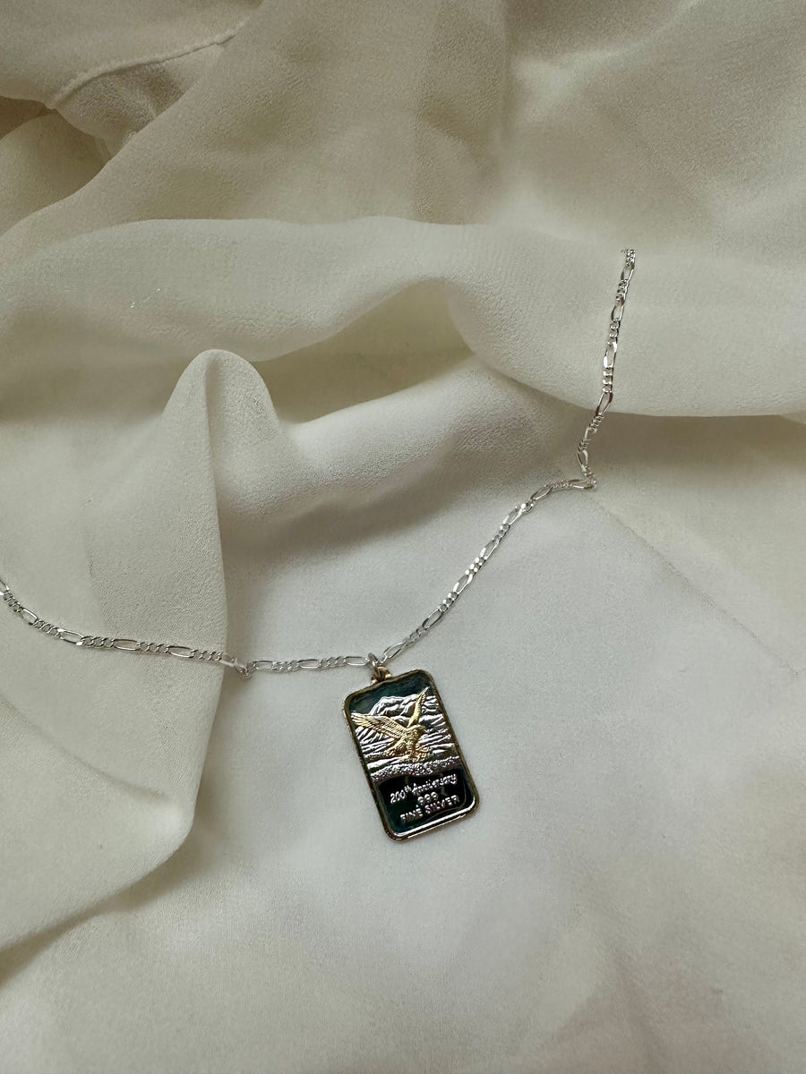 Vintage Collector's Silver Eagle Necklace - Stone Cooper