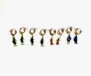 Lucky Vintage Fish Hoops (4 colors) - Stone Cooper