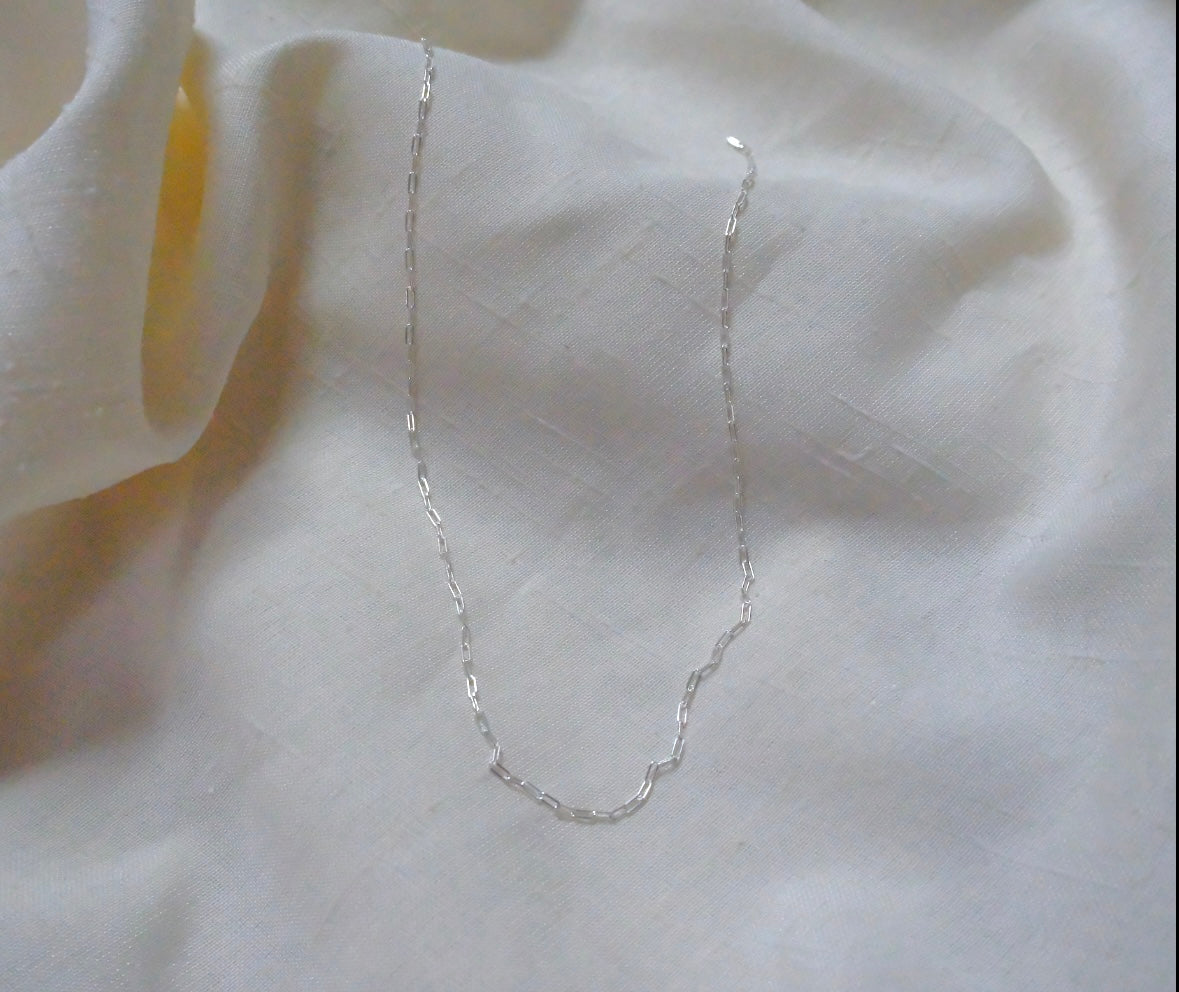 Sterling Paperclip Chain: Choose Your Length - Stone Cooper