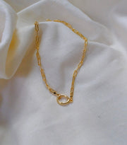 Gold Filled Chain Charm Holder - Stone Cooper