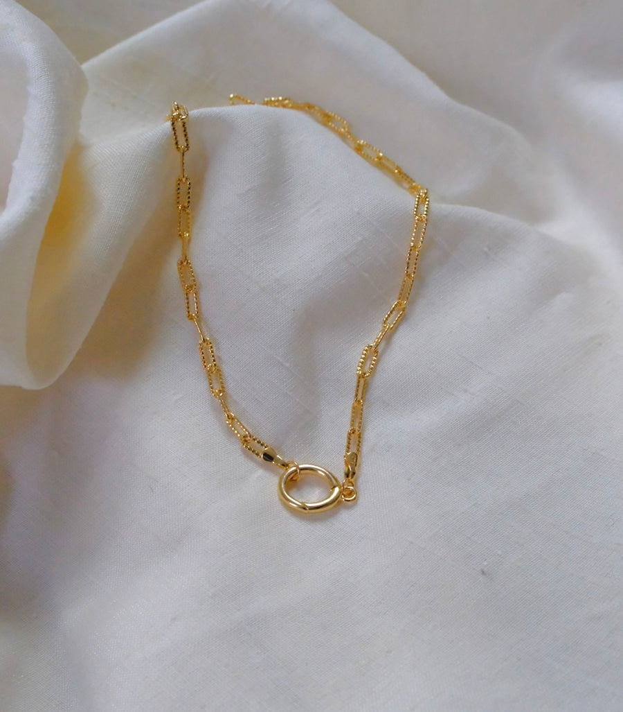 Gold Filled Chain Charm Holder - Stone Cooper