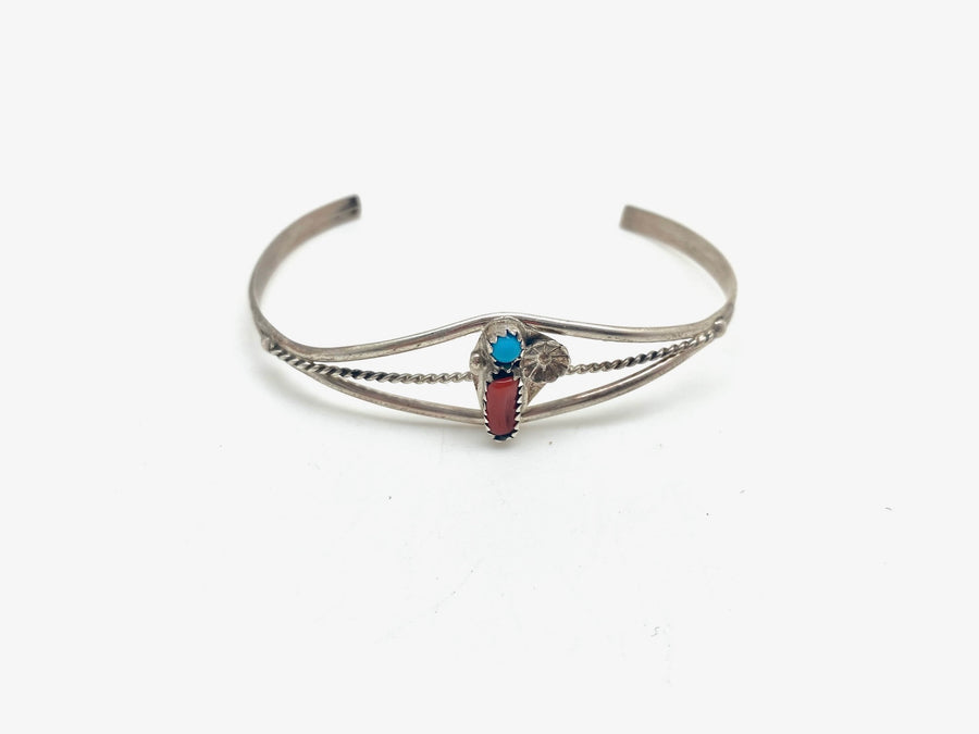 Keren Turquoise & Coral Cuff - Stone Cooper